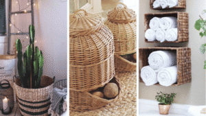 paniers panières en osier déco inspiration naturelle rangements
