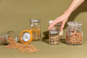 bocaux bocal verre avantages graines stockage zéro déchet conservation cuisine aliments