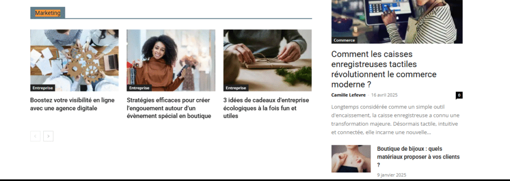 contenu marketing sur frenchyassociate.fr 