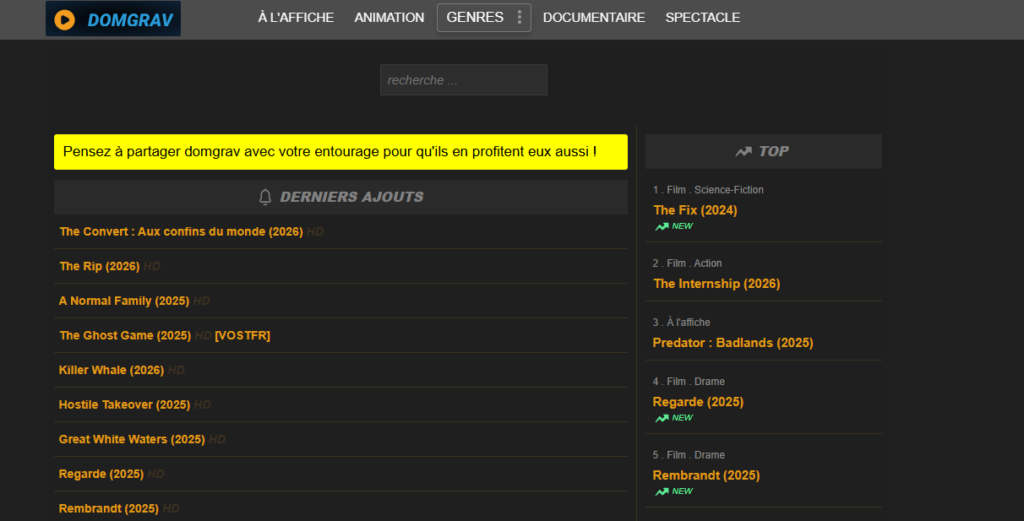 Domgrav ne fonctionne plus