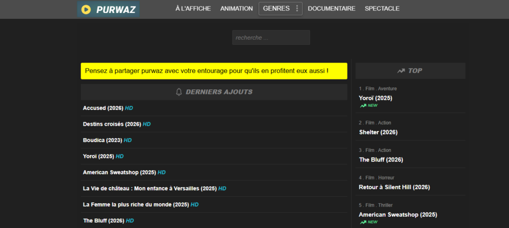 Purwaz nouvelle adresse