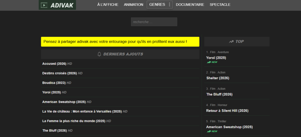 Adivak streaming