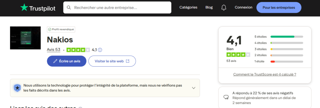 Avis clients Nakios