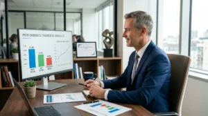 Dirigeant consultant simulateur revenu dirigeant creation-entreprise-france.com sur écran d'ordinateur