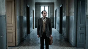 Monsieur Klein seul et inquiet dans un décor oppressant, explication de la fin du film.