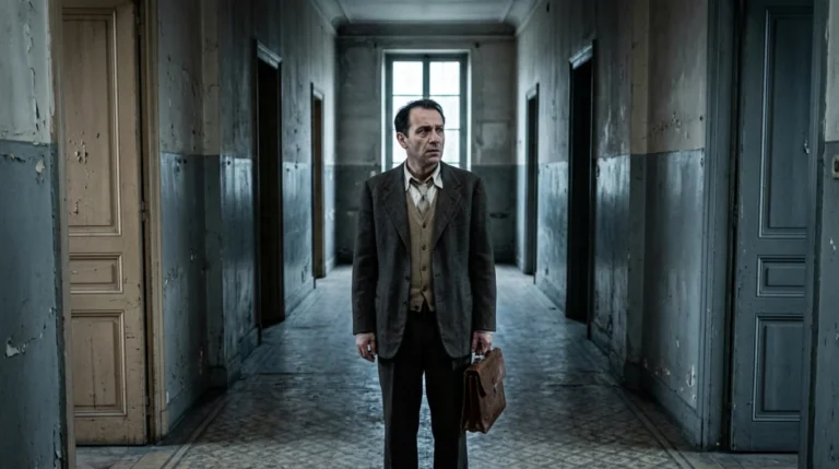 Monsieur Klein seul et inquiet dans un décor oppressant, explication de la fin du film.